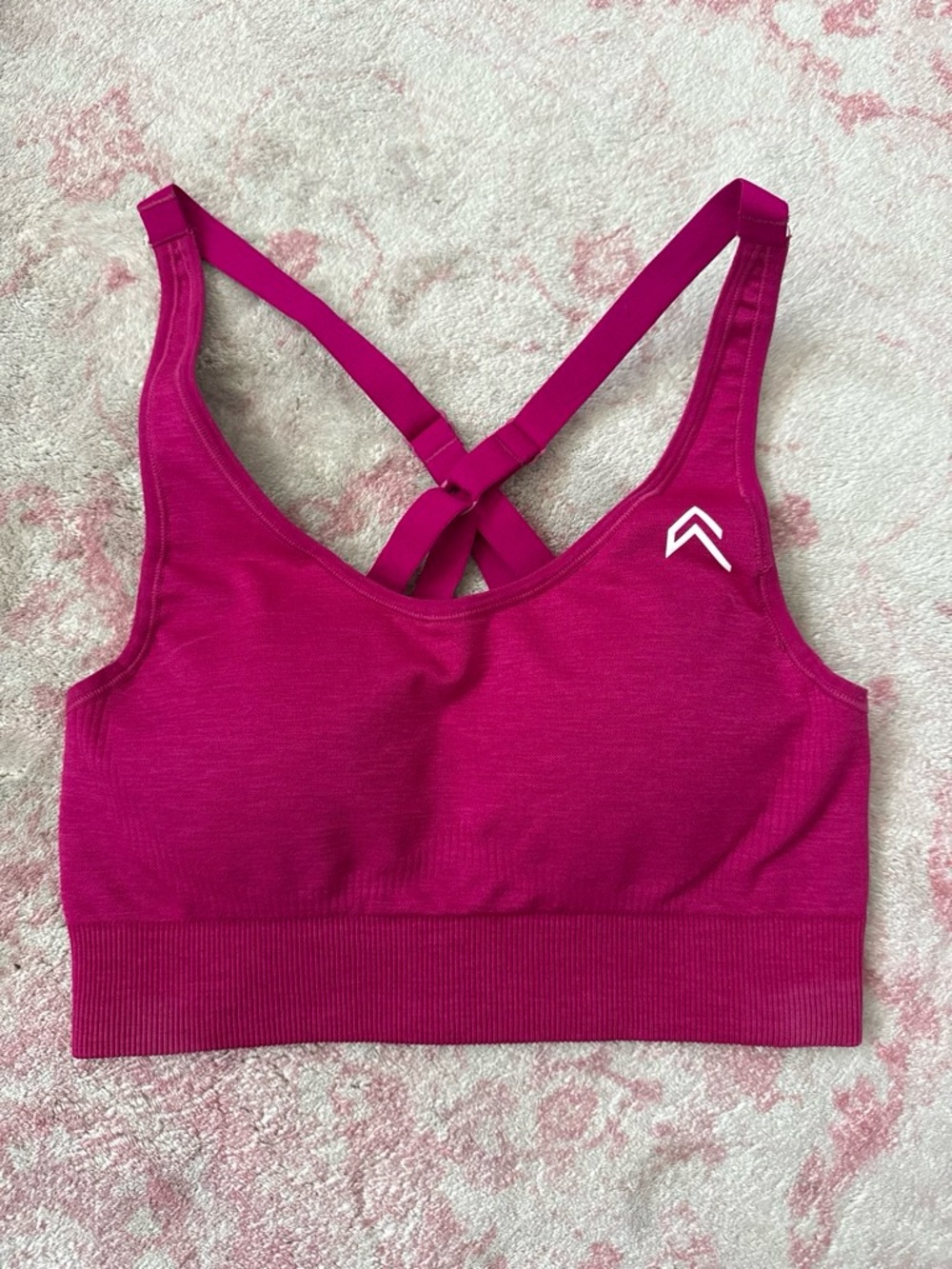 Oner Active Magenta Seamless Crossback Sports Bra